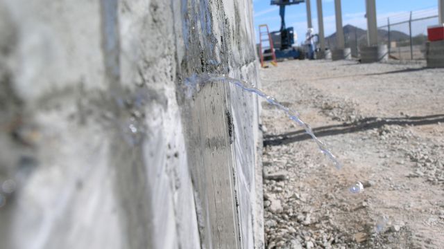 Hydrostatic pressure is a major cause of concrete water problems