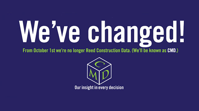 Reed Construction Data announced it is rebranding itself as CMD