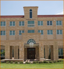University campus building as it would look without the Cast Stone elements.