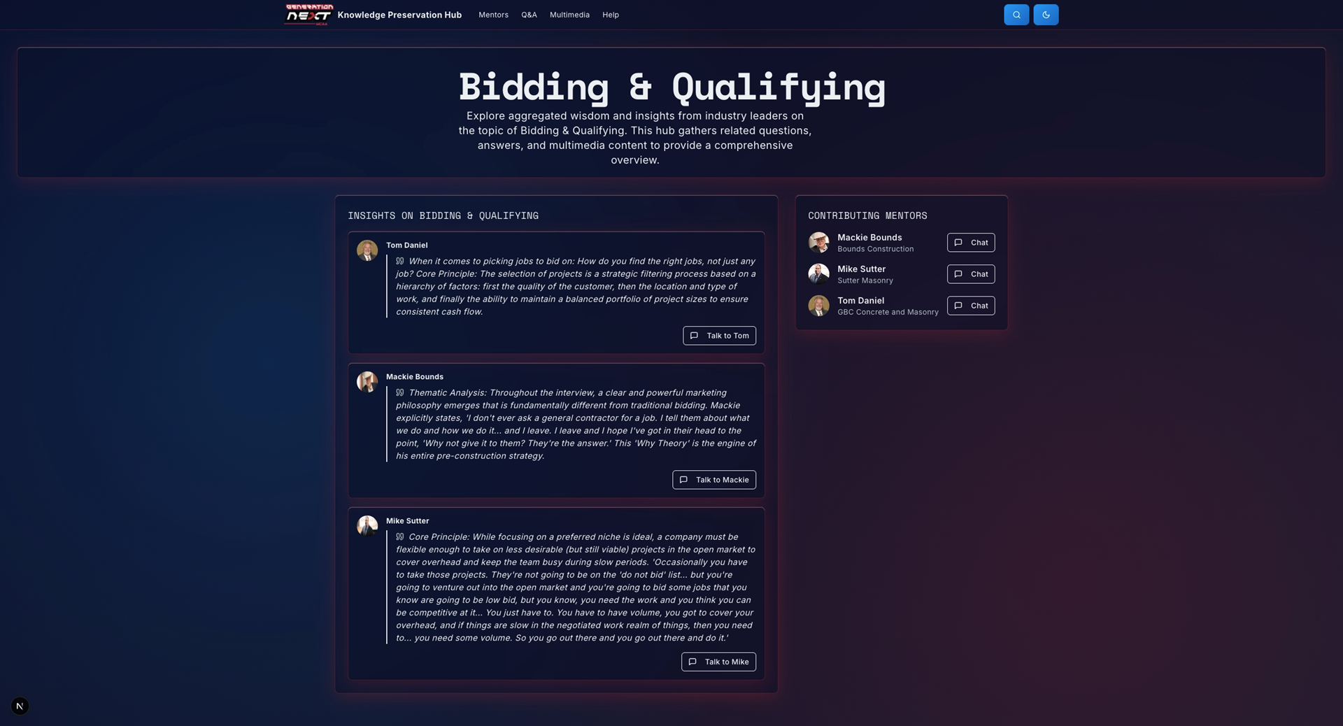 Bidding & Qualifying Hub