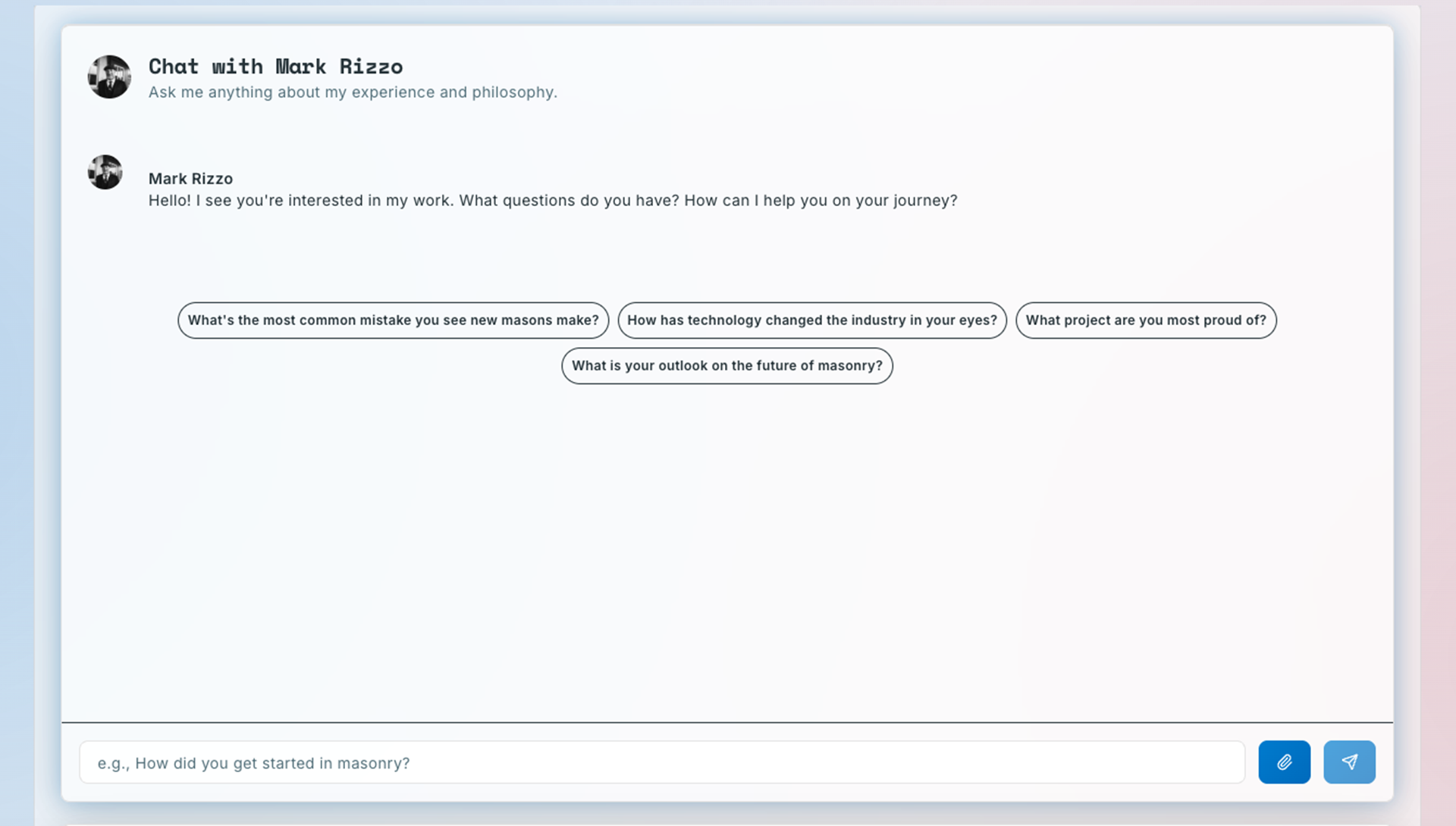 Chat Interface Example
