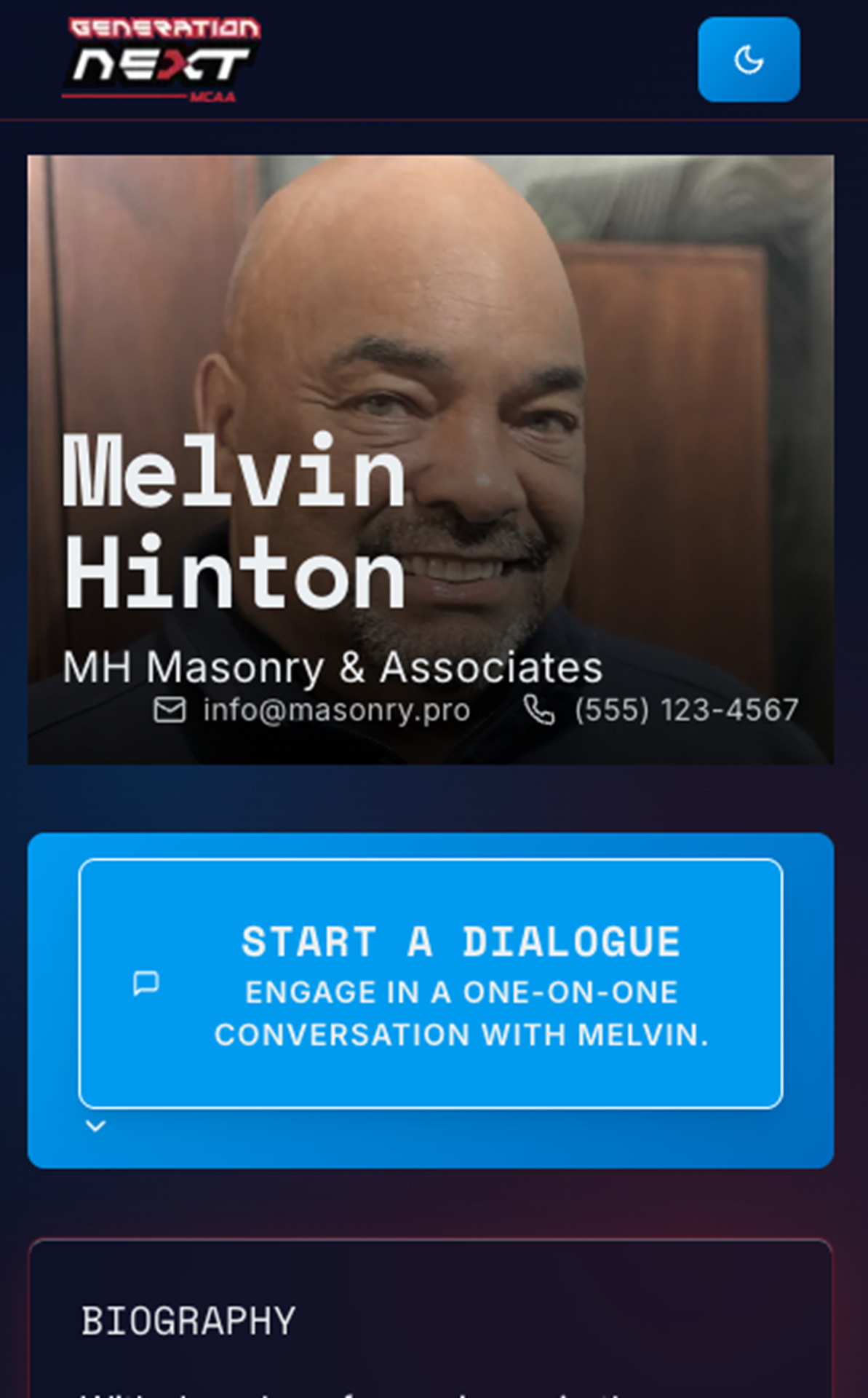 Mentor Profile Example