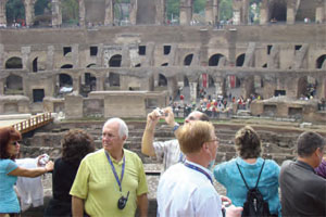MCAA Midyear Meeting attendees tour the Roman Colosseum in Italy.