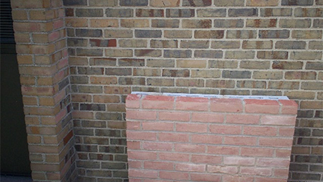 Here is a donor brick that was chosen for its size and texture to be stained per the architect’s instructions.