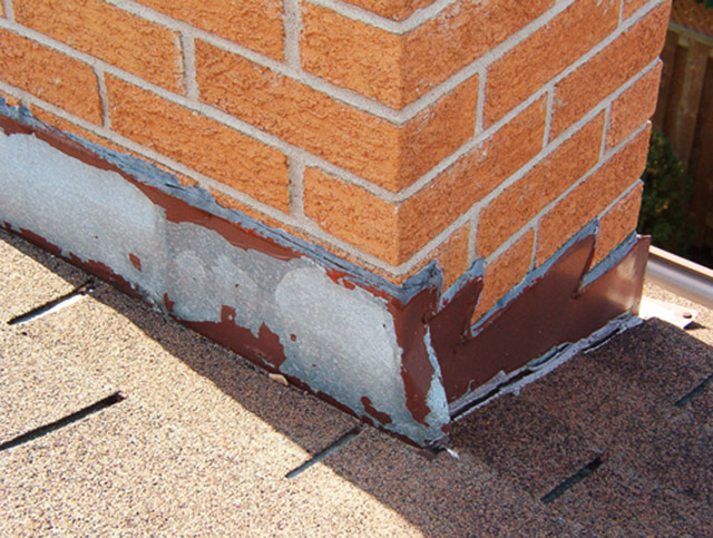 Flashings that are not embedded into the concrete require continual maintenance.