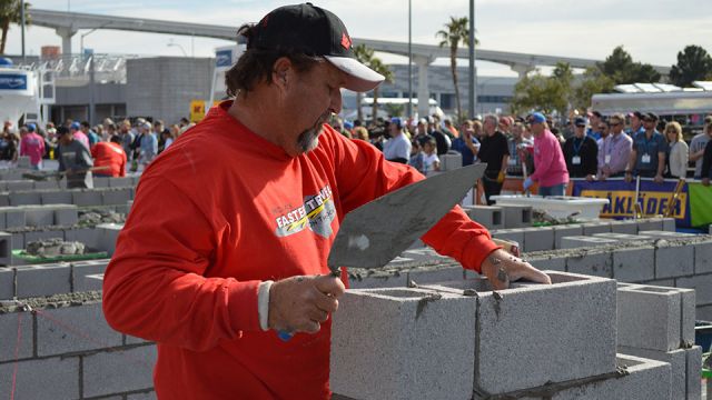 Irvin Willoughby, 2014 Fastest Trowel on the Block winner