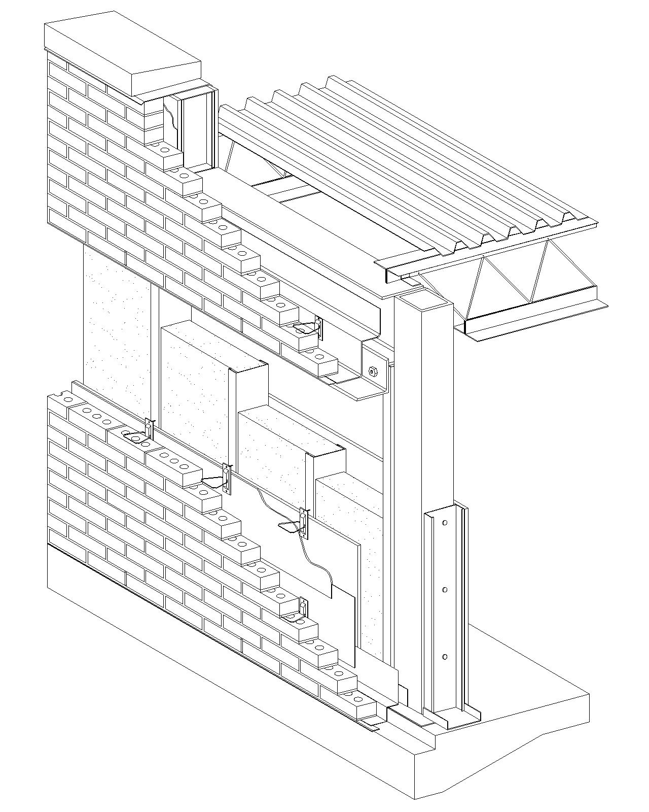 Brick Wall Detail Drawings Cavity Wall  Brick  Veneer Steel Stud