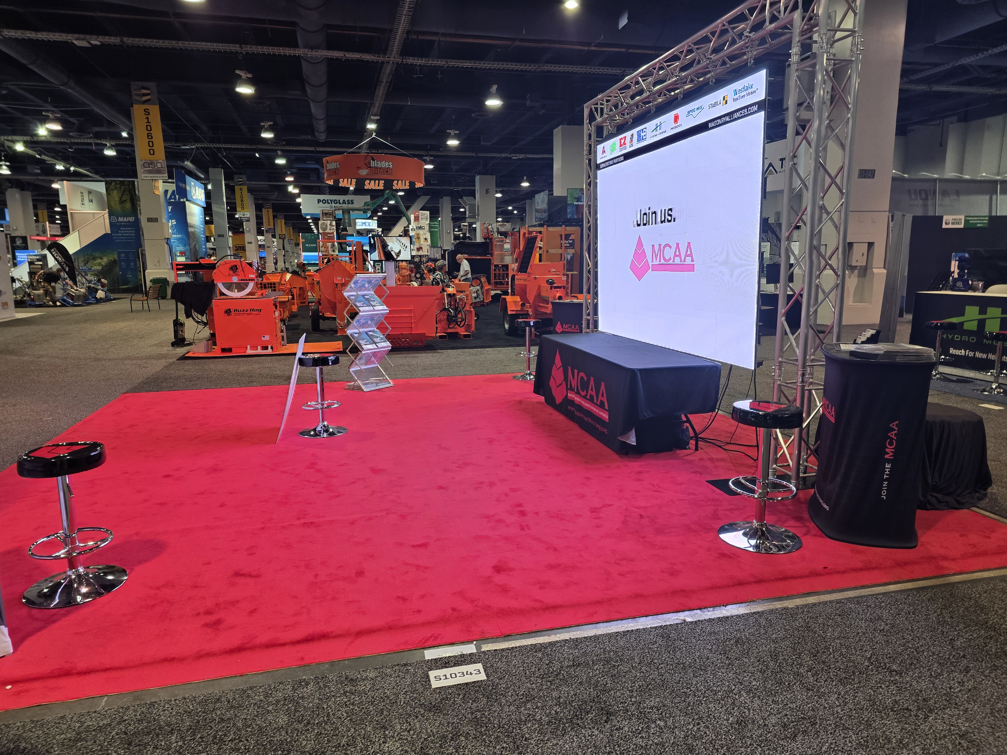 The MCAA booth on the World of Concrete show floor
