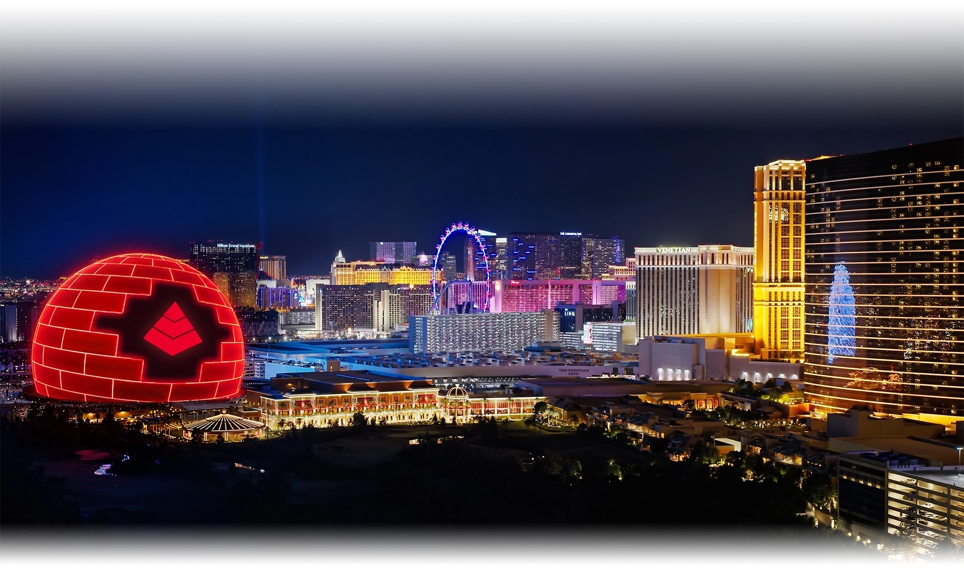 The Las Vegas Strip at night