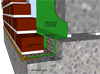 Flashing at base of wall