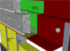 Relieving angle and flashing at opening