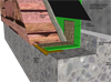 Flashing at base of wall