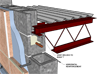Truss attachment to bulb 'T' and ladder-type reinforcement